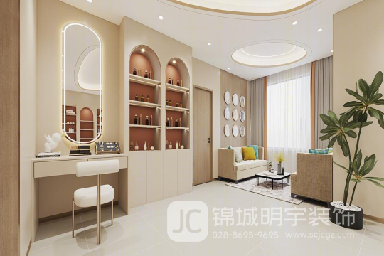 時尚簡約的美容院裝修設(shè)計案例